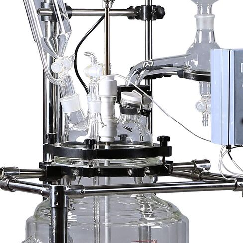 HNZXIB Jacketed Glass Reactor (100L) - Double-Layer Chemical Reaction Vessel with Digital Display for Distillation, 600 RPM, Lab Research Use in Kuwait