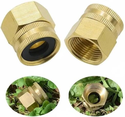 2X محول خرطوم النحاس 3/4 "أنثى NPT إلى 3/4" أنثى GHT موصل الحديقة in Kuwait