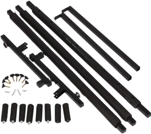 حامل عرض متعدد الفتحات ذو 7 فتحات - إطار عالمي مصمم للجيتار والحالات الكهربائية والصوتية والباس - قابل للطي ومحمول وواقي مع بطانة مضادة للانزلاق ومضادة للخدش - أسود in Kuwait