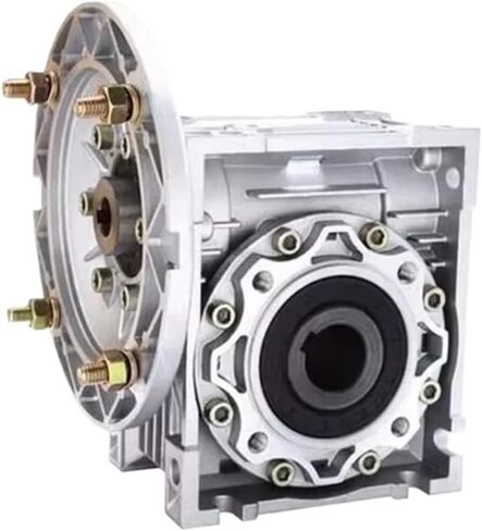 مخفض السرعة RV75 ترس دودي NMRV075 19 مم 2.4 سم 28 مم ثقب الإدخال 7.5:1-100: 1 علبة تروس نسبة لمحرك 0.55KW-4KW (شفة 90b14، نسبة 25 إلى 1) in Saudi Arabia