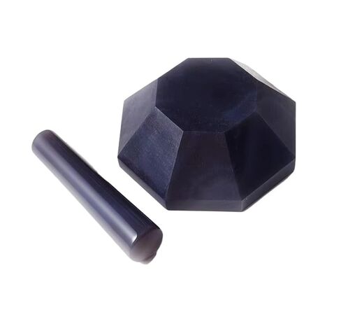 1pc 30mm to 130mm Natural Agate Mortar and Pestle Set - Durable Grinding Tool for Kitchen and Laboratory Use(13cm) in Saudi Arabia