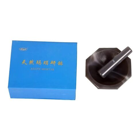 1pc 30mm to 130mm Natural Agate Mortar and Pestle Set - Durable Grinding Tool for Kitchen and Laboratory Use(13cm) in Saudi Arabia