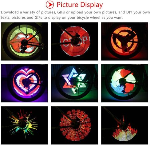 عجلة كارلاك 64 LED عالية الدقة لعجلة الدراجة القابلة للبرمجة محرك RGB عرض مصباح محور العجلة القابل لإعادة الشحن in Saudi Arabia