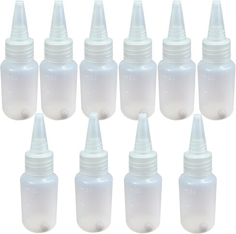 Paint Bottle,10 Pack Airbrush Paint Bottles Jars Plastic Containers with Ball, 30ml Paints Bottles Leak-Proof Caps, for Storing Pigments, Liquid in Kuwait