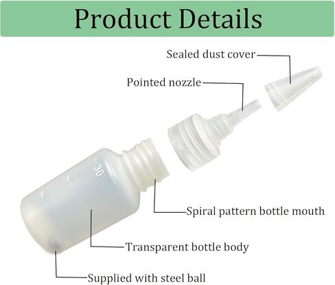 Paint Bottle,10 Pack Airbrush Paint Bottles Jars Plastic Containers with Ball, 30ml Paints Bottles Leak-Proof Caps, for Storing Pigments, Liquid in Kuwait