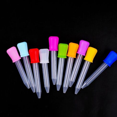 10 Packs 5ml Liquid Pipettes Droppers Silicone Eye Dropper Multicolor Clean Brush for Candy Mold in Saudi Arabia