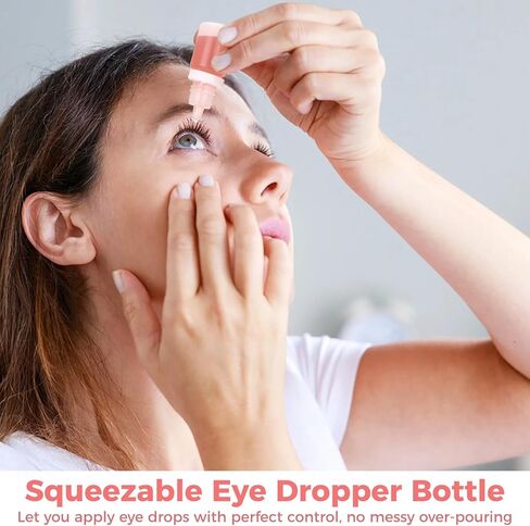 100 قطعة من زجاجات القطارة البلاستيكية، 5 مل / 0.17 أونصة زجاجة قطارة عين فارغة شفافة صغيرة قابلة للعصر مع غطاء أبيض، حاوية عينة للزيوت العطرية والسوائل والغراء وقطرات العين in Kuwait