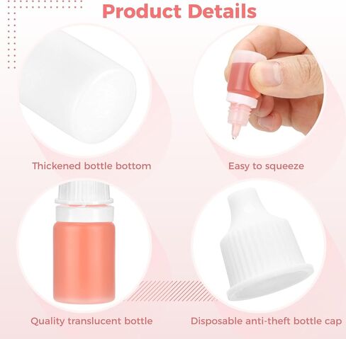100 قطعة من زجاجات القطارة البلاستيكية، 5 مل / 0.17 أونصة زجاجة قطارة عين فارغة شفافة صغيرة قابلة للعصر مع غطاء أبيض، حاوية عينة للزيوت العطرية والسوائل والغراء وقطرات العين in Kuwait