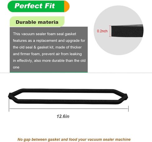 استبدال الحشية العلوية والسفلية المتوافقة مع سدادات التفريغ من سلسلة GERYON Food Saver E2900/E2901، 6 حشية عازلة للطعام من الفوم in Saudi Arabia