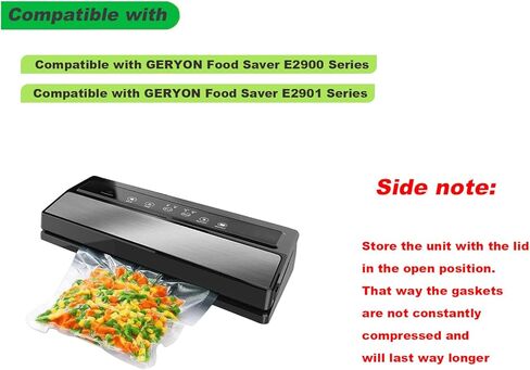 استبدال الحشية العلوية والسفلية المتوافقة مع سدادات التفريغ من سلسلة GERYON Food Saver E2900/E2901، 6 حشية عازلة للطعام من الفوم in Saudi Arabia