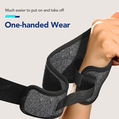 Wrist Brace with Soft Thumb Opening for Mild Carpal Tunnel Tendonitis Arthritis Sprains (Not for Thumb), Compression Hand Brace for Women Men, Wrist Support for Sports Work Type Sleep, FSA Eligible in Kuwait
