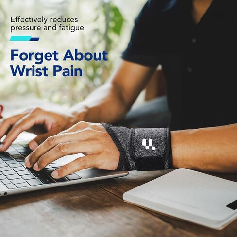 Wrist Brace with Soft Thumb Opening for Mild Carpal Tunnel Tendonitis Arthritis Sprains (Not for Thumb), Compression Hand Brace for Women Men, Wrist Support for Sports Work Type Sleep, FSA Eligible in Kuwait