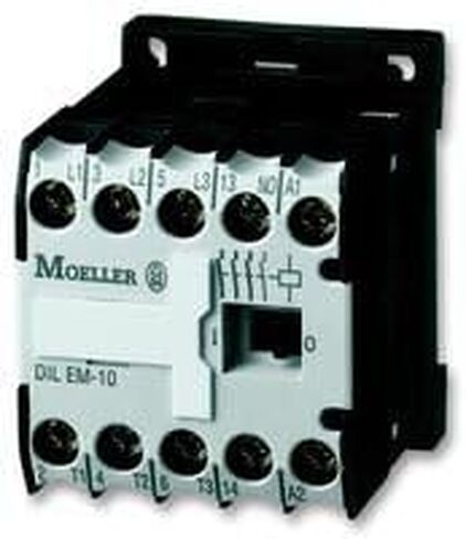 Eaton / Moeller DILER-40-G 4 Pole Miniature Control Relay with a 24 Volt DC Coil. Comes with 4 N.O.3 Base Contacts, Rated for 10 AMPS and mounts on Standard 35mm DIN Rail in Saudi Arabia