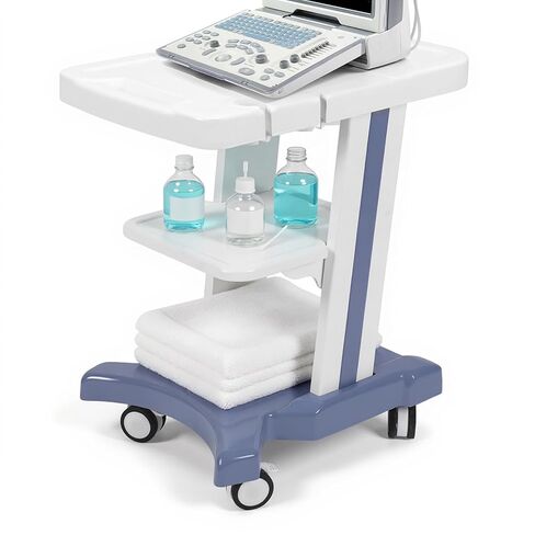 عربة ترولي متنقلة بعجلات تدور 360 درجة، محطة عمل متنقلة من 3 طبقات، عربة الموجات فوق الصوتية لعيادات الأسنان والمستشفيات وصالونات التجميل in Kuwait