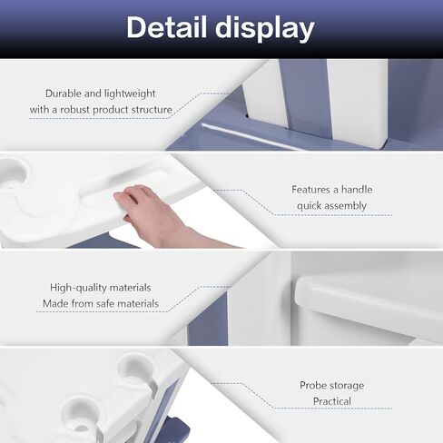 عربة ترولي متنقلة بعجلات تدور 360 درجة، محطة عمل متنقلة من 3 طبقات، عربة الموجات فوق الصوتية لعيادات الأسنان والمستشفيات وصالونات التجميل in Kuwait