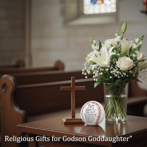 هدايا المناولة الأولى للأولاد، تذكار رياضي ديني للاعبي البيسبول، هدية مقدسة ملهمة للمعمودية وعنصر عرض البيسبول التذكاري in Kuwait