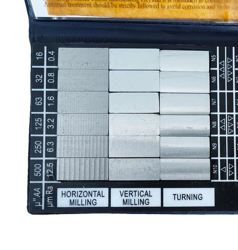 Surface Roughness Tester Standards with 3 Specimen Flat Grinding 3 Specimen Reaming 6 Specimen Grinding 6 Specimen Horizontal Milling 6 Specimen Vertical Milling Ra0.05-12.5um in Kuwait