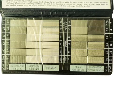 Surface Roughness Standard Set 30pcs Surface Roughness Comparators with Ra0.05-12.5um ISO2632/I-1975 Standard in Kuwait