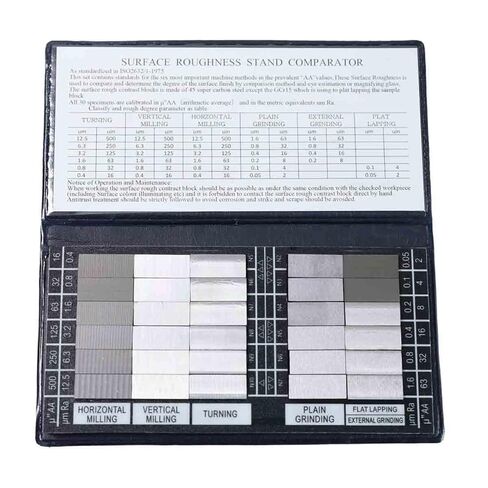 30pcs Surface Roughness Comparator Set, Surface Finish Comparators Ra0.05-12.5mm with 5X Magnifying Glass Machinists & QC Inspectors for Lathe Machinery Manufactur Teach in Kuwait