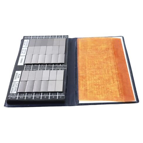 30pcs Surface Roughness Comparator Set, Surface Finish Comparators Ra0.05-12.5mm with 5X Magnifying Glass Machinists & QC Inspectors for Lathe Machinery Manufactur Teach in Kuwait