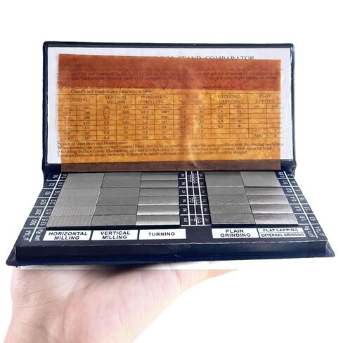 30pcs Surface Roughness Comparator Set, Surface Finish Comparators Ra0.05-12.5mm with 5X Magnifying Glass Machinists & QC Inspectors for Lathe Machinery Manufactur Teach in Kuwait