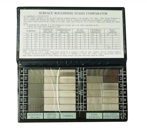Surface Roughness Stand Comparators with 30Pcs Surface Roughness Comparators Ra0.05-12.5um for Surface Roughness Tester Surface Roughness Gauge in Kuwait