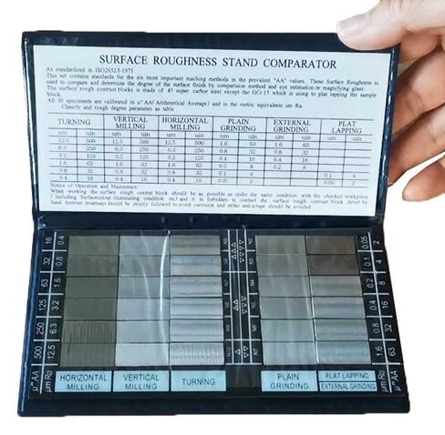 30 Specimens Surface Roughness Comparator Surface Roughness Gauges Set with Ra0.05-12.5um for Surface Roughness Tester Gauge in Kuwait