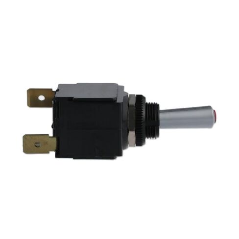Nibras Toggle Rocker Switch LT-1511-610-012 SPST تشغيل/إيقاف، Snapkap مضاء باللون الأحمر، توصيل سريع ثلاثي الأطراف، حامل لوحة 0.5 بوصة، 3/4 حصان، 15 أمبير 125 فولت تيار متردد / 10 أمبير 250 فولت تيار متردد / 15 أمبير 12-28 فولت تيار مستمر، مدرج في قائمة C in Kuwait