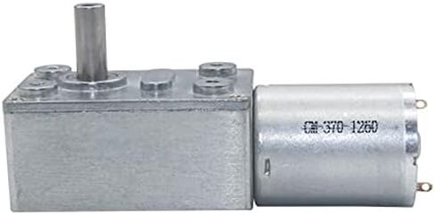 JGY-370 DC6V 12V 24V Worm Gear Motor Single Shaft Reducer 2-375RPM High Torque Electric Metal Motor Reversed Reduction Self-lock(375RPM,12V) in Saudi Arabia