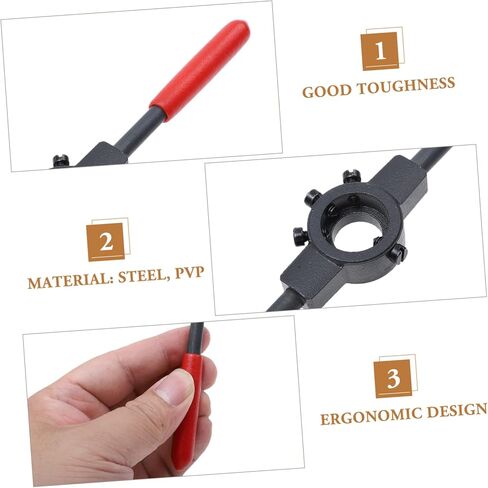 Holibanna 1pc Die Stock Spanner Tool Manual Round Die Holder for Steel Threading Applications Precision Construction for Efficient Thread Cutting in Saudi Arabia