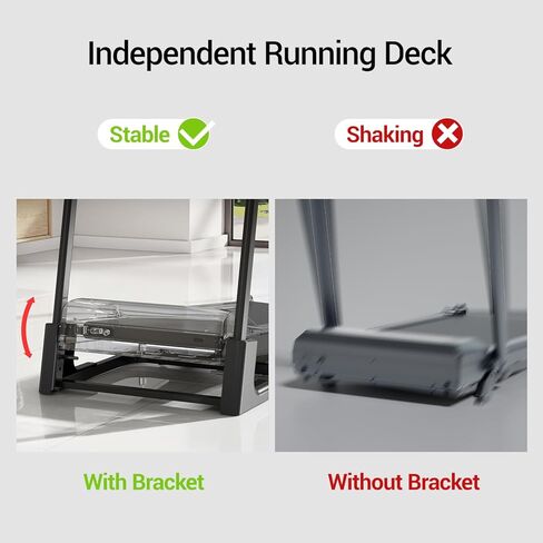 UMAY Fitness 2%-20% Auto Incline Foldable Treadmill, 4.0HP,400lb Capacity Handle Running Treadmills for Home 8.0MPH Max Speed Running Machine with Pulse Sensors in Kuwait