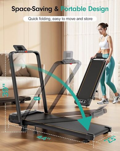 جهاز مشي قابل للطي مع ميل بنسبة 12%، جهاز مشي 6 في 1 قابل للطي مع شريط مقبض للمنزل/المكتب، وسادة مشي محمولة تحت المكتب مع تطبيق، ترقية 3.5 حصان منخفض الضوضاء، جهاز تحكم عن بعد وشاشة LED، in Kuwait