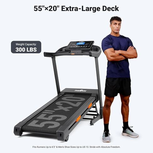 THERUN 20% Auto Incline Treadmill, 12 MPH and 3.5 HP Motor, 55" x 20" Large Running Belt with Advanced Console, All-in-One Foldable Treadmills for Home with Incline for Intensive Workout in Saudi Arabia