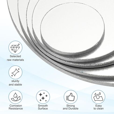PATIKIL 1060 Aluminum Sheets and Plates, Dia.150mm / 5.91mm Thick 1/4" (3 Gauge) Aluminum Metal Discs Stamping Blanks for Crafting Industry Metal Stamping, Silver Tone in Saudi Arabia