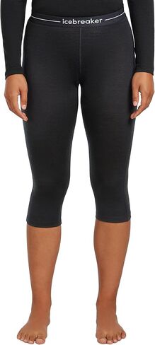 سروال نسائي من Icebreaker Merino 200 Oasis للطقس البارد 3/4، سروال حراري بطبقة أساسية من الصوف in Kuwait