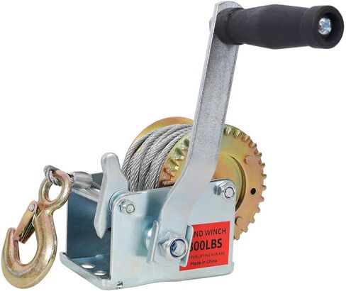 ونش يدوي بوزن 800 رطل مع كابل فولاذي بطول 32.8 قدم، ونش مقطورة قارب عالي التحمل، ونش يدوي بسقاطة 3.1:1 ثنائي الاتجاه للقارب والمركبات ATV ومقطورة المرافق in Kuwait