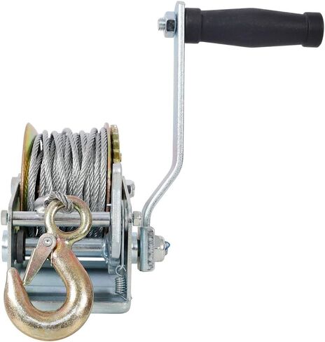 ونش يدوي بوزن 800 رطل مع كابل فولاذي بطول 32.8 قدم، ونش مقطورة قارب عالي التحمل، ونش يدوي بسقاطة 3.1:1 ثنائي الاتجاه للقارب والمركبات ATV ومقطورة المرافق in Kuwait