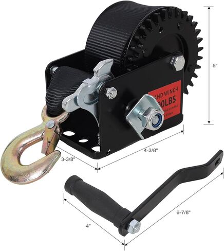 ونش يدوي بوزن 600 رطل مع كابل فولاذي بطول 26 قدمًا، ونش مقطورة قارب عالي التحمل، ونش يدوي بسقاطة 3.1:1 ثنائي الاتجاه للقوارب والمركبات ATV ومقطورة المرافق in Kuwait