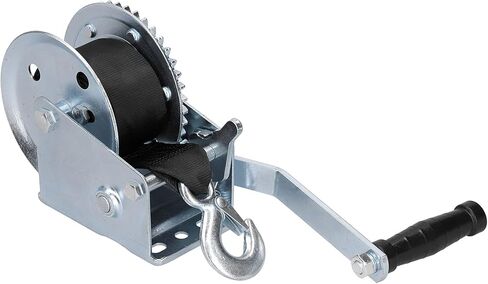 Qiilu Heavy Duty Gear Winch for Boat Trailer - 1200LBS Hand Crank Winch with 8M Strap - Durable and Practical Manual in Saudi Arabia