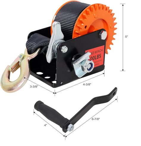 ونش يدوي بوزن 600 رطل مع حزام بطول 19.6 قدم، ونش مقطورة قارب عالي التحمل، ونش يدوي بسقاطة 3.1:1 في اتجاهين للقوارب والمركبات ATV ومقطورة المرافق in Kuwait