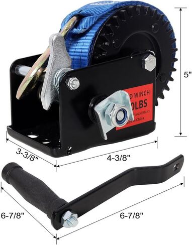 ونش مقطورة قارب 800 رطل، ونش يدوي عالي التحمل مع حزام وخطاف بطول 19.6 قدم، نسبة تروس 3.1:1 ونش يدوي بسقاطة في اتجاهين للقارب، ATV، المقطورة والتزلج النفاث in Kuwait