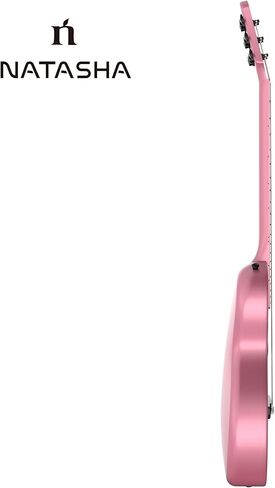 ناتاشا كويكب من ألياف الكربون 38 بوصة جيتار شعبي (زهر الكرز الوردي)، جيتار صوتي/جيتار السفر، صب متكامل مع مادة مركبة من ألياف الكربون، خفيف ومحمول in Kuwait