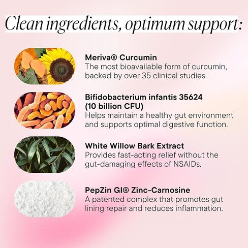 Goodness Lover Inflammation Pro, with 10 Billion CFU for Digestive Support, Curcumin, White Willow bark Extract, Zero fillers, Vegan, 30 Servings in Saudi Arabia