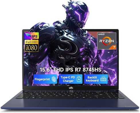 NIMO 15.6 "IPS FHD-Business-Laptop ، Intel 6 Core I3-1215U 16GB RAM 1TB SSD (BEAT I5-1135G7 ، حتى 4.4 جيجا هرتز) مع لوحة المفاتيح الخلفية البصمة 65W من النوع C-Fi 6 Numpad Win 11 in Kuwait