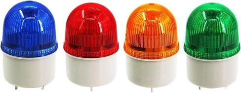 مصباح إشارة تحذير وامض صغير LED 12 فولت 24 فولت 220 فولت منارة فلاش طوارئ صامتة ضوء إرشادي أزرق أحمر برتقالي أخضر (أخضر led 12VDC) in Kuwait