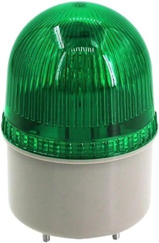 Small Flashing Warning Light Strobe Signal Lamp Led 12V 24V 220V Silent Emergency Flash Beacon Pilot Light Blue Red Orange Green(Green led 12VDC) in Saudi Arabia