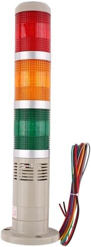 12V 24V Industrial Signal Tower Safety Stack Alarm Light LGP505 Led Multilayer Buzzer Caution Warning Lamp for Machine 110V 220V(2 Layer no Sound,220V Flash Light) in Saudi Arabia