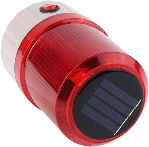 Red LED Solar Energy Storage Lamp Night Safety Emergency Warning Light Solar LED Flashing Light Signal Adsorption No Buzzer in Saudi Arabia