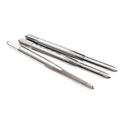 6-32 Tap Set Thread RH Straight Fluted 3 Piece Right Hand 6X32 Tap Threading, 6-32 Thread Tap 6 X 32 Straight Tap 3 Flute Cutting Machine High Speed Steel HSS in Saudi Arabia