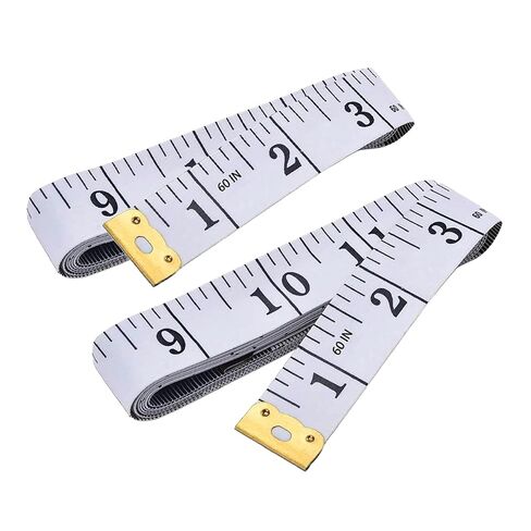 Dual Scale Body Measuring Tape - 60 inches Soft Tailor Measuring Tape for Sewing Cloth - Fitness Ruler for Fat Measurements and Nursing Use - Pack of 2 in Kuwait